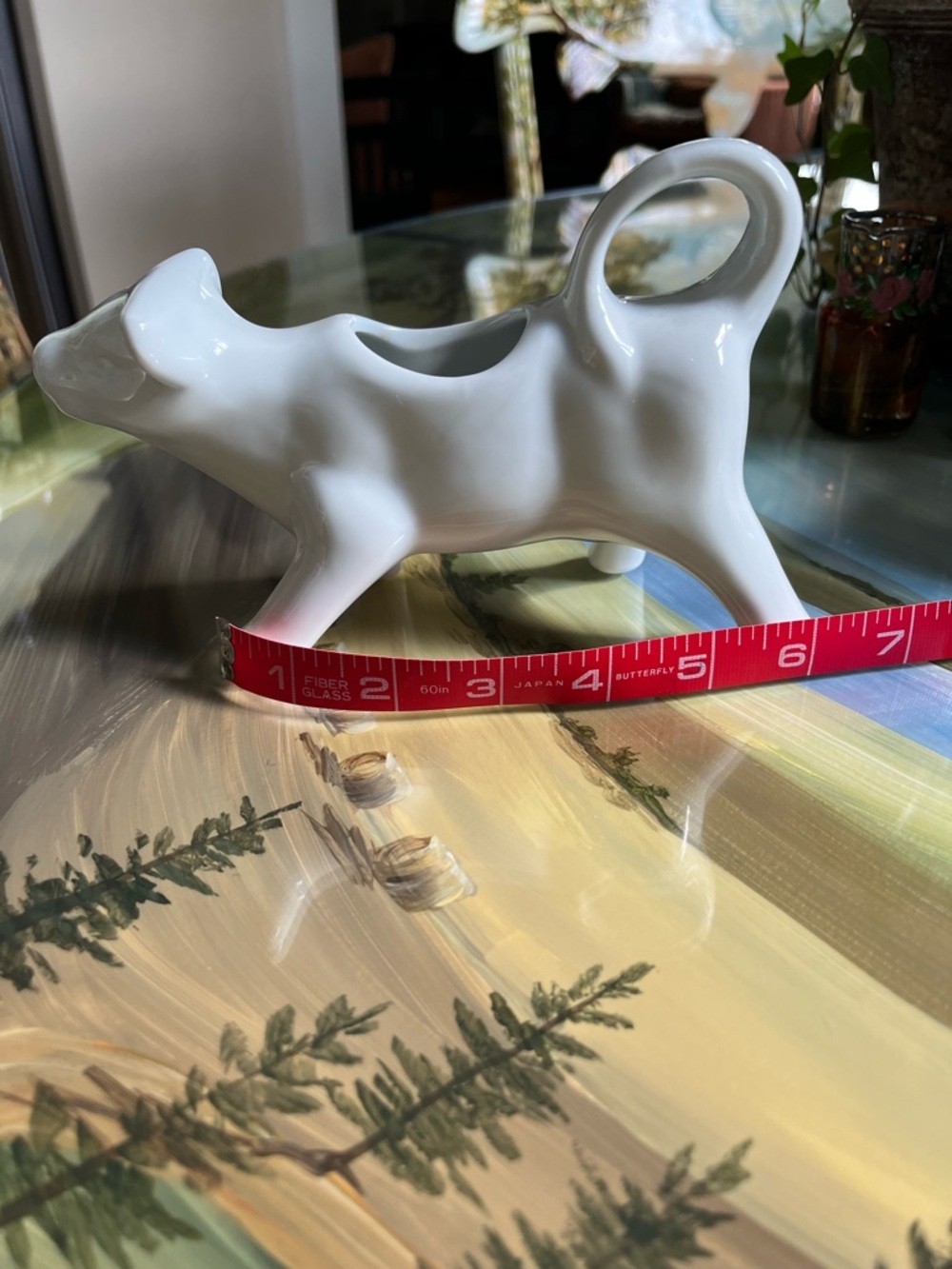 Vintage White Ceramic Cow Creamer - Decorative Home Art - Picture 7 of 7